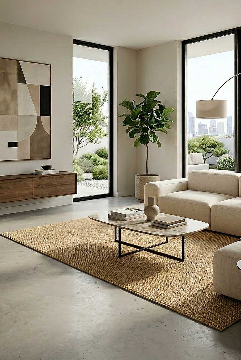 Hasır Dokulu Veranda Natural Jüt Görünüm Sisal İç ve Dış Mekan Halısı Vn06