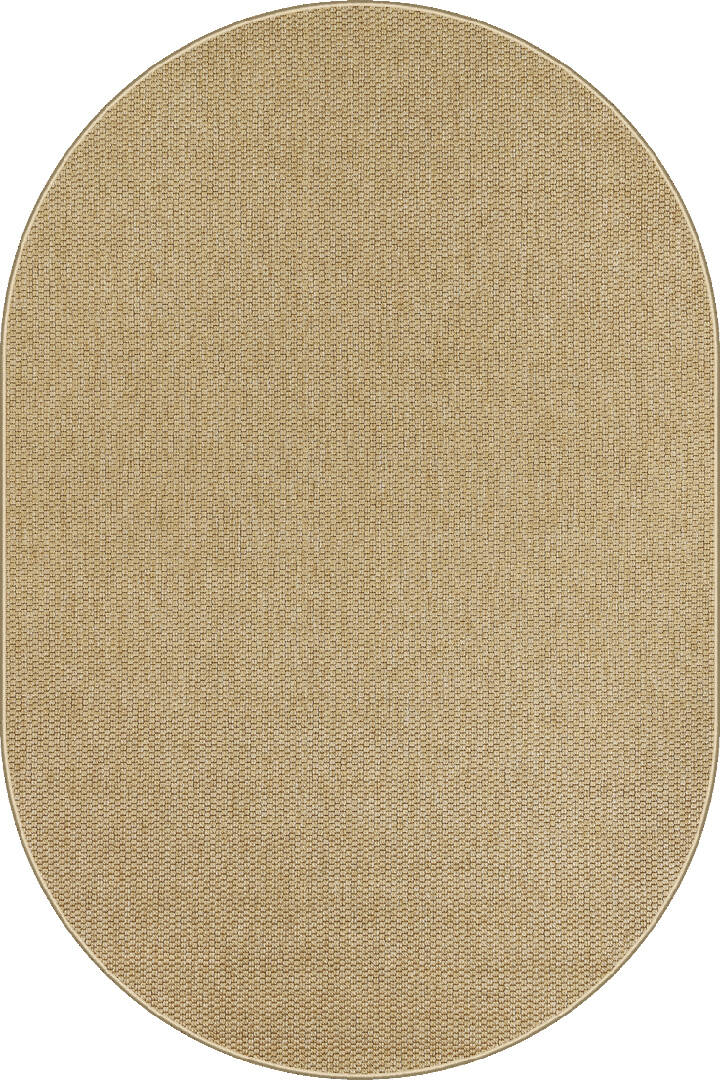 Hasır Dokulu Veranda Natural Jüt Görünüm Sisal İç ve Dış Mekan Oval Halı Vn06 - 1