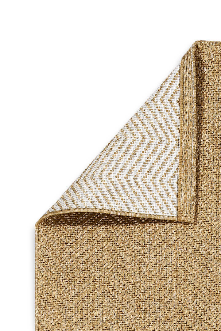 Hasır Dokulu Veranda Natural Jüt Görünüm Sisal İç ve Dış Mekan Oval Halı Vn09 - 5