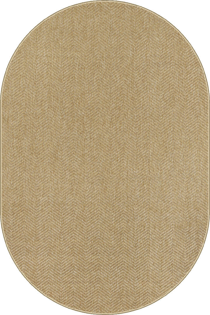 Hasır Dokulu Veranda Natural Jüt Görünüm Sisal İç ve Dış Mekan Oval Halı Vn09 - 1