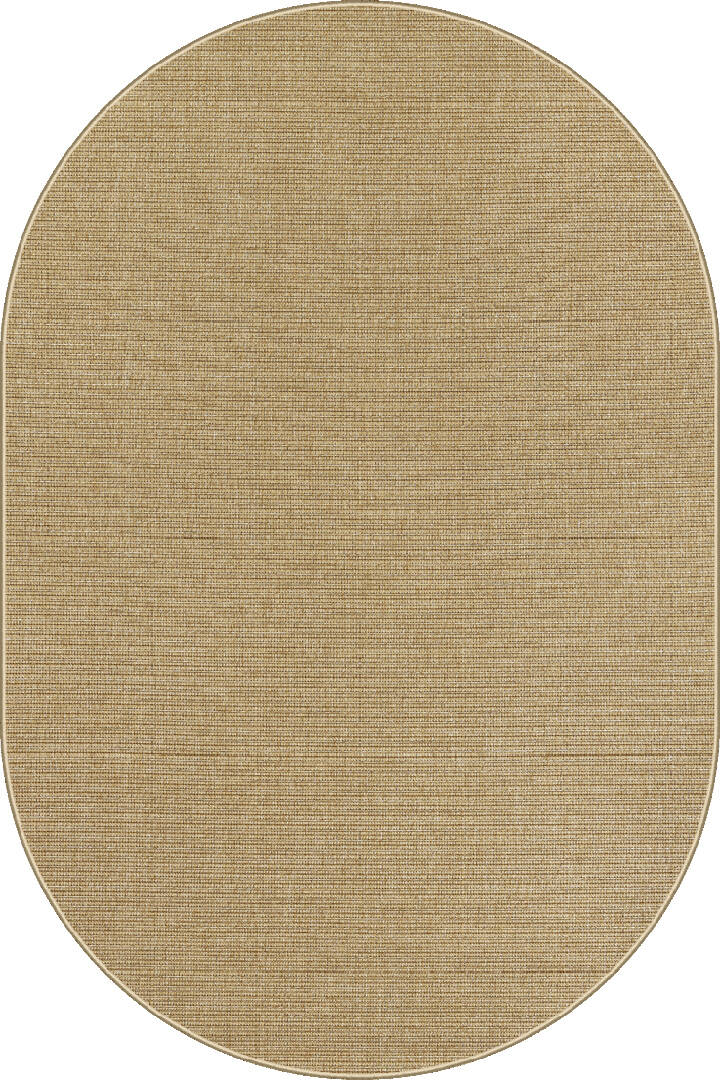 Hasır Dokulu Veranda Natural Jüt Görünüm Sisal İç ve Dış Mekan Oval Halı Vn12 - 1