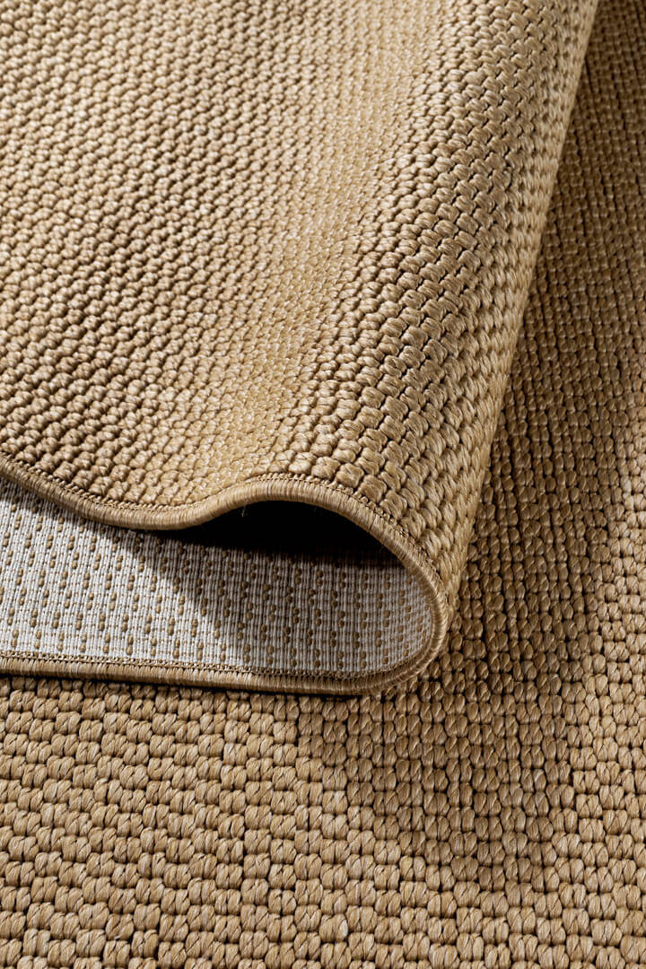 Hasır Dokulu Veranda Natural Jüt Görünüm Sisal İç ve Dış Mekan Özel Ölçü Kesme Yolluk Halı Vn06 - 5