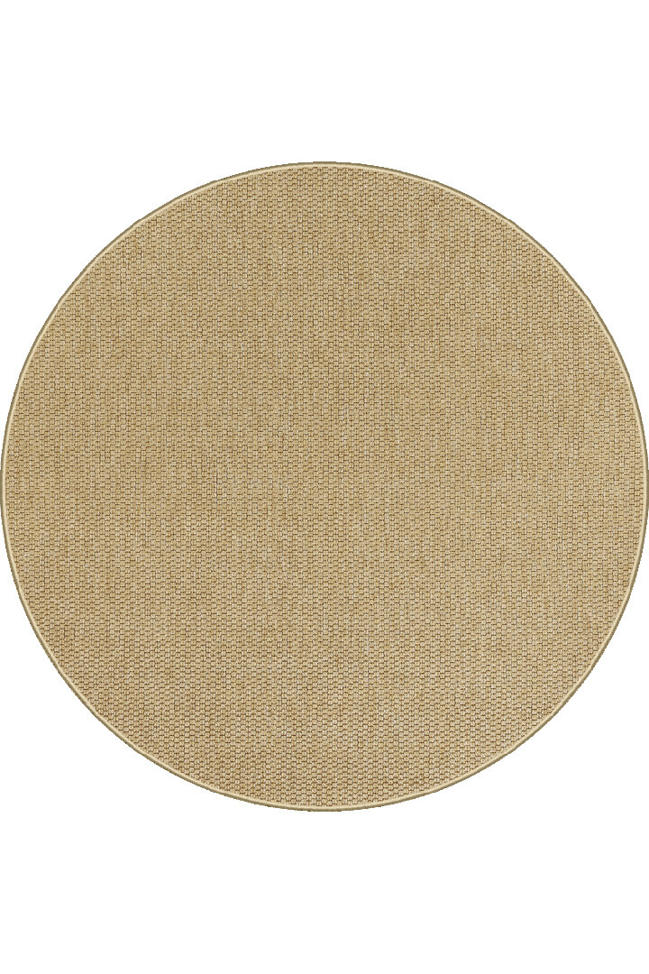 Hasır Dokulu Veranda Natural Jüt Görünüm Sisal İç ve Dış Mekan Yuvarlak Halı Vn06 - Frenda