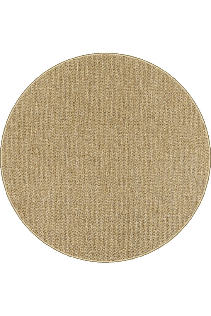 Hasır Dokulu Veranda Natural Jüt Görünüm Sisal İç ve Dış Mekan Yuvarlak Halı Vn09 - 1
