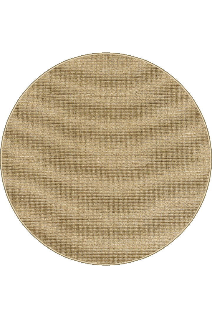 Hasır Dokulu Veranda Natural Jüt Görünüm Sisal İç ve Dış Mekan Yuvarlak Halı Vn12 - Frenda
