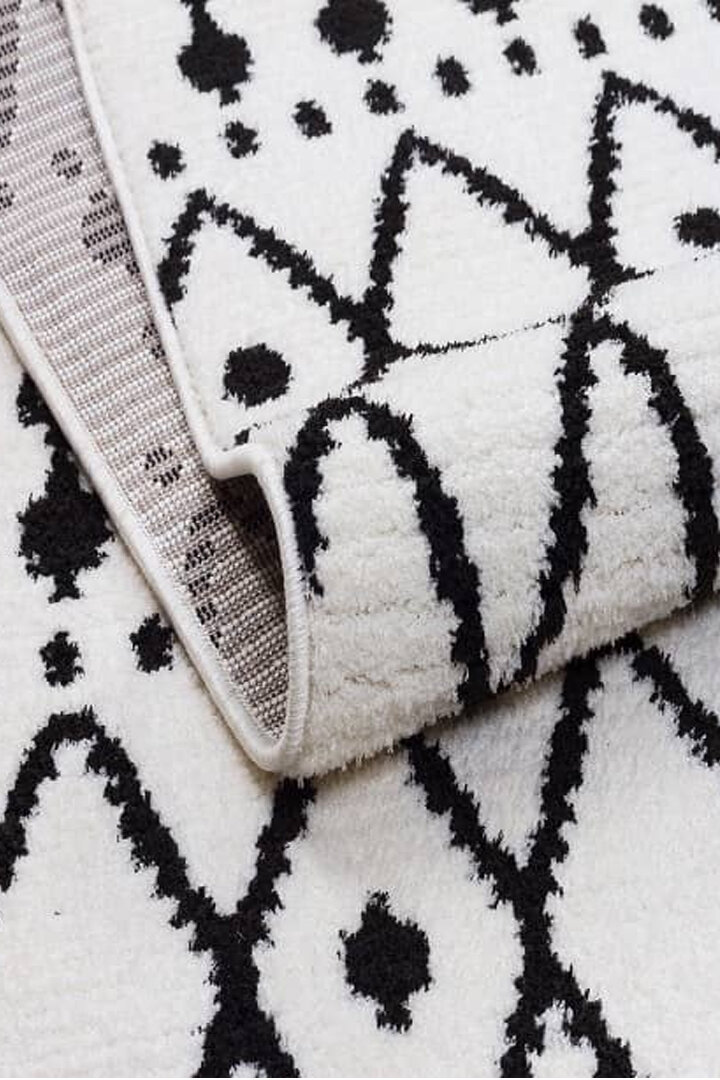 Havana İskandinav Tarz Kilim Desenli Makina Halısı Hv06 Siyah - 4