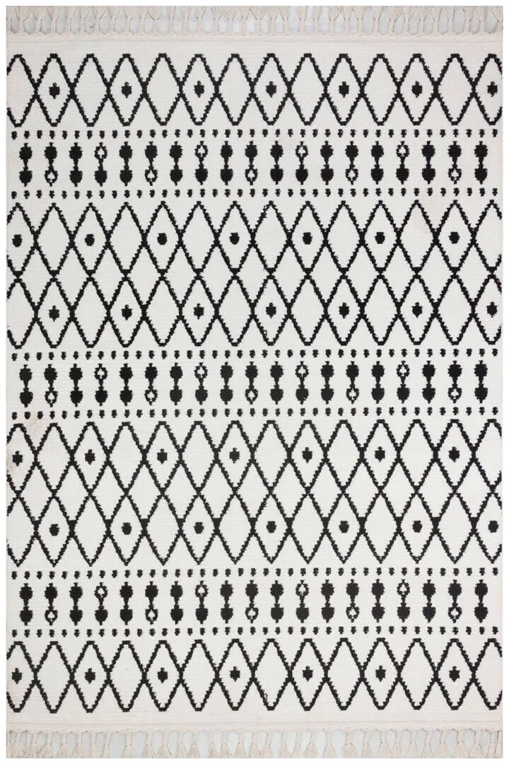 Havana İskandinav Tarz Kilim Desenli Makina Halısı Hv06 Siyah - 1