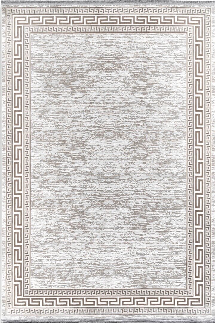 Hayal Yumuşak Kadife Doku Yıkanabilir Kaymaz Dört Mevsim Halı Hy01 Bej - 2