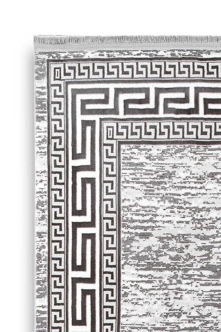 Hayal Yumuşak Kadife Doku Yıkanabilir Kaymaz Dört Mevsim Halı Hy01 Gri - 3