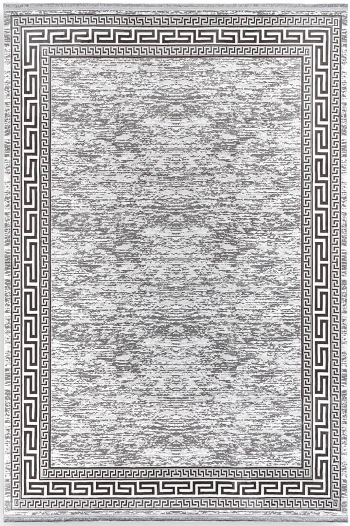 Hayal Yumuşak Kadife Doku Yıkanabilir Kaymaz Dört Mevsim Halı Hy01 Gri - 2