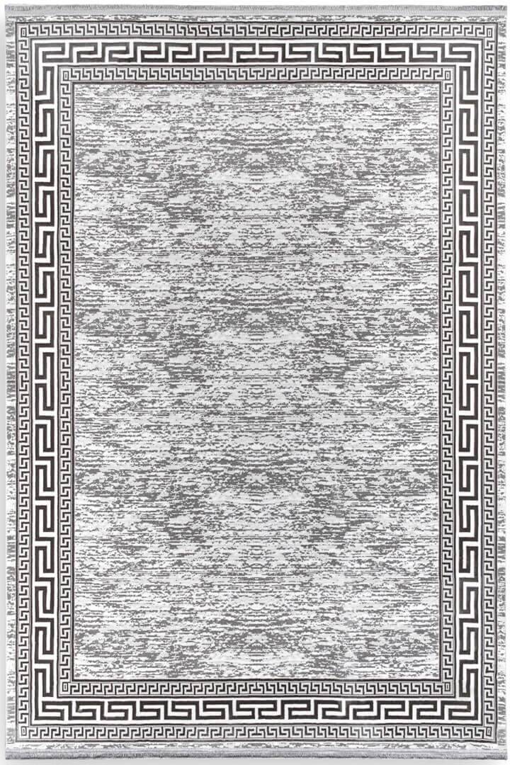 Hayal Yumuşak Kadife Doku Yıkanabilir Kaymaz Dört Mevsim Halı Hy01 Gri - 2