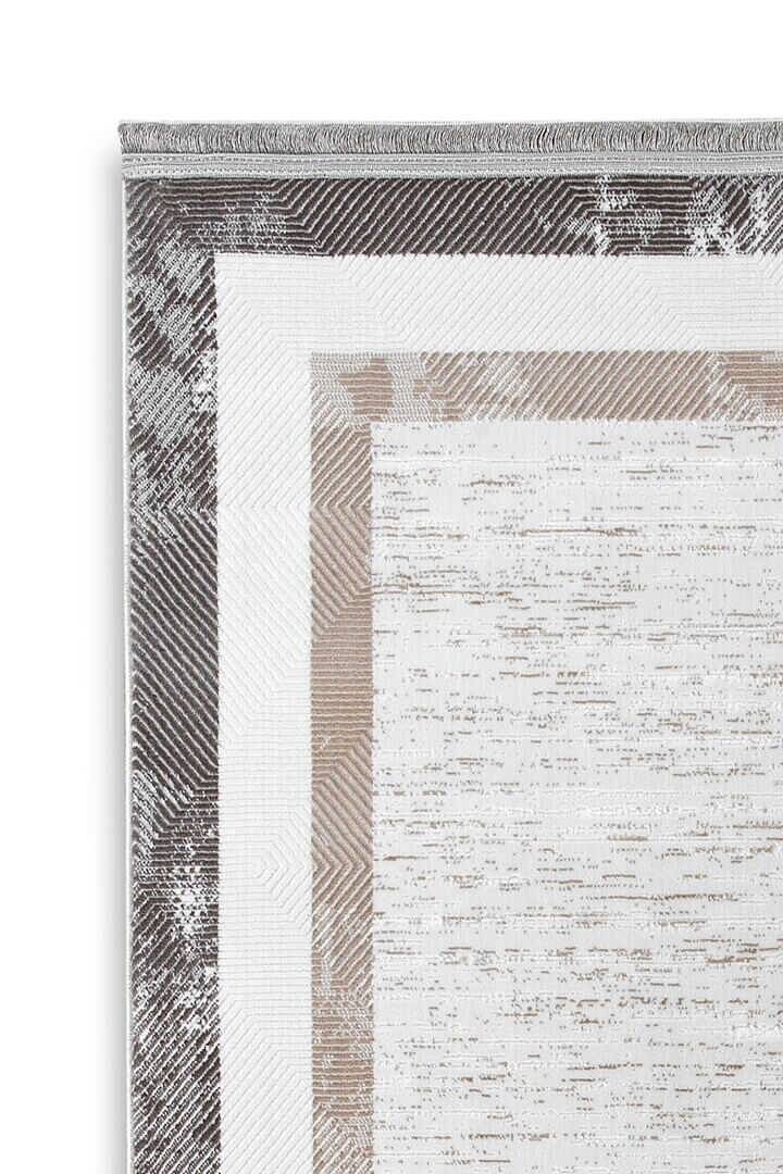 Hayal Yumuşak Kadife Doku Yıkanabilir Kaymaz Dört Mevsim Halı Hy02 Gri - 4