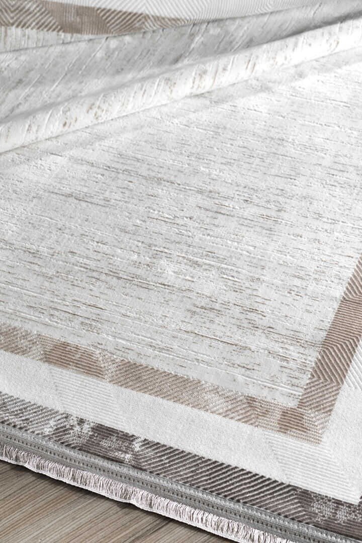 Hayal Yumuşak Kadife Doku Yıkanabilir Kaymaz Dört Mevsim Halı Hy02 Gri - 6