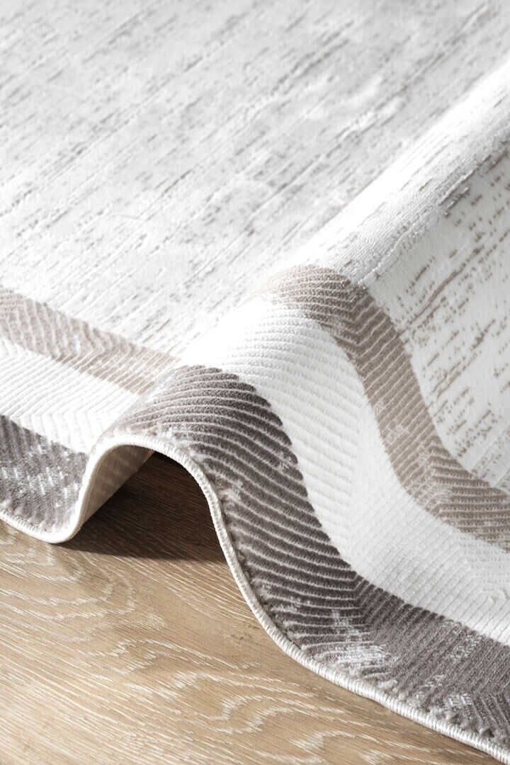 Hayal Yumuşak Kadife Doku Yıkanabilir Kaymaz Dört Mevsim Halı Hy02 Gri - 3