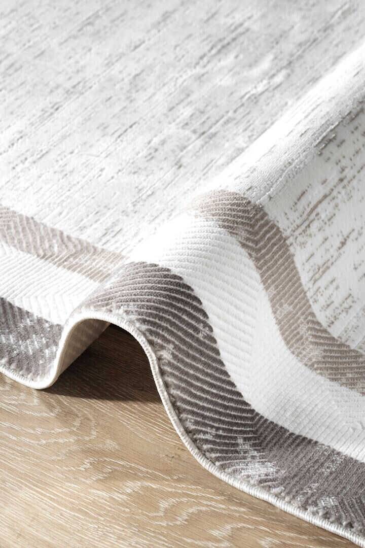 Hayal Yumuşak Kadife Doku Yıkanabilir Kaymaz Dört Mevsim Halı Hy02 Gri - 3