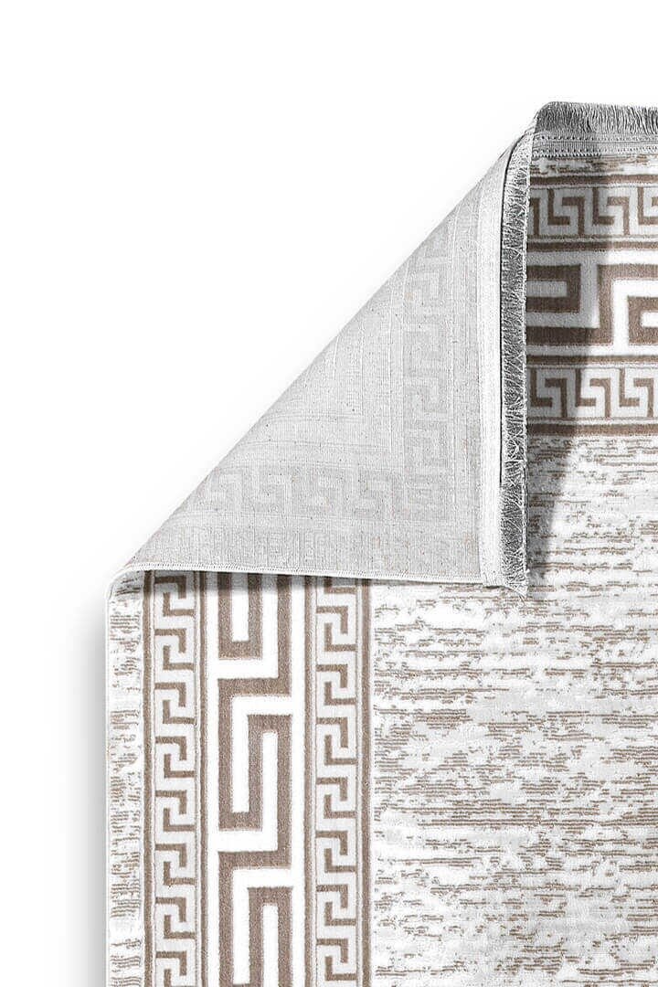 Hayal Yumuşak Kadife Doku Yıkanabilir Kaymaz Dört Mevsim Kişiye Özel Kesme Yolluk Halı Hy01 Bej - 3