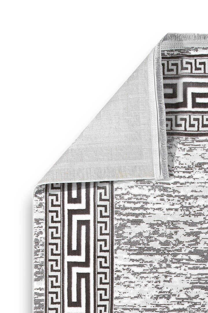 Hayal Yumuşak Kadife Doku Yıkanabilir Kaymaz Dört Mevsim Kişiye Özel Kesme Yolluk Halı Hy01 Gri - 3