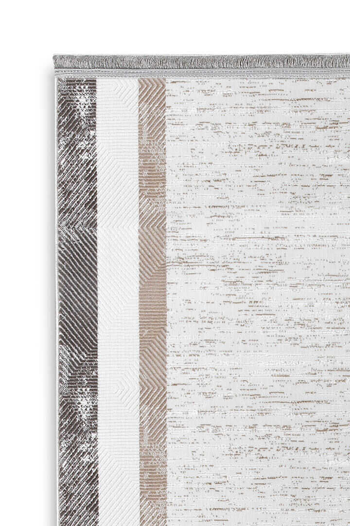 Hayal Yumuşak Kadife Doku Yıkanabilir Kaymaz Dört Mevsim Kişiye Özel Kesme Yolluk Halı Hy02 Gri - 3