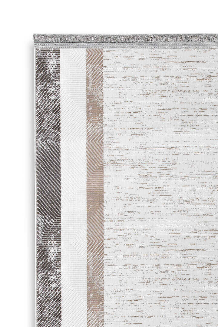 Hayal Yumuşak Kadife Doku Yıkanabilir Kaymaz Dört Mevsim Kişiye Özel Kesme Yolluk Halı Hy02 Gri - 3