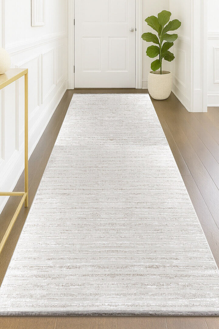 Hayal Yumuşak Kadife Doku Yıkanabilir Kaymaz Dört Mevsim Kişiye Özel Kesme Yolluk Halı Hy06 Bej 