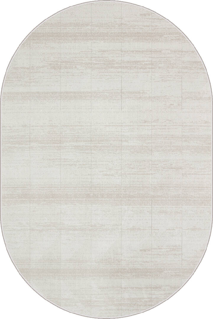Hayal Yumuşak Kadife Doku Yıkanabilir Kaymaz Dört Mevsim Oval Halı Hy03 Gri - 1