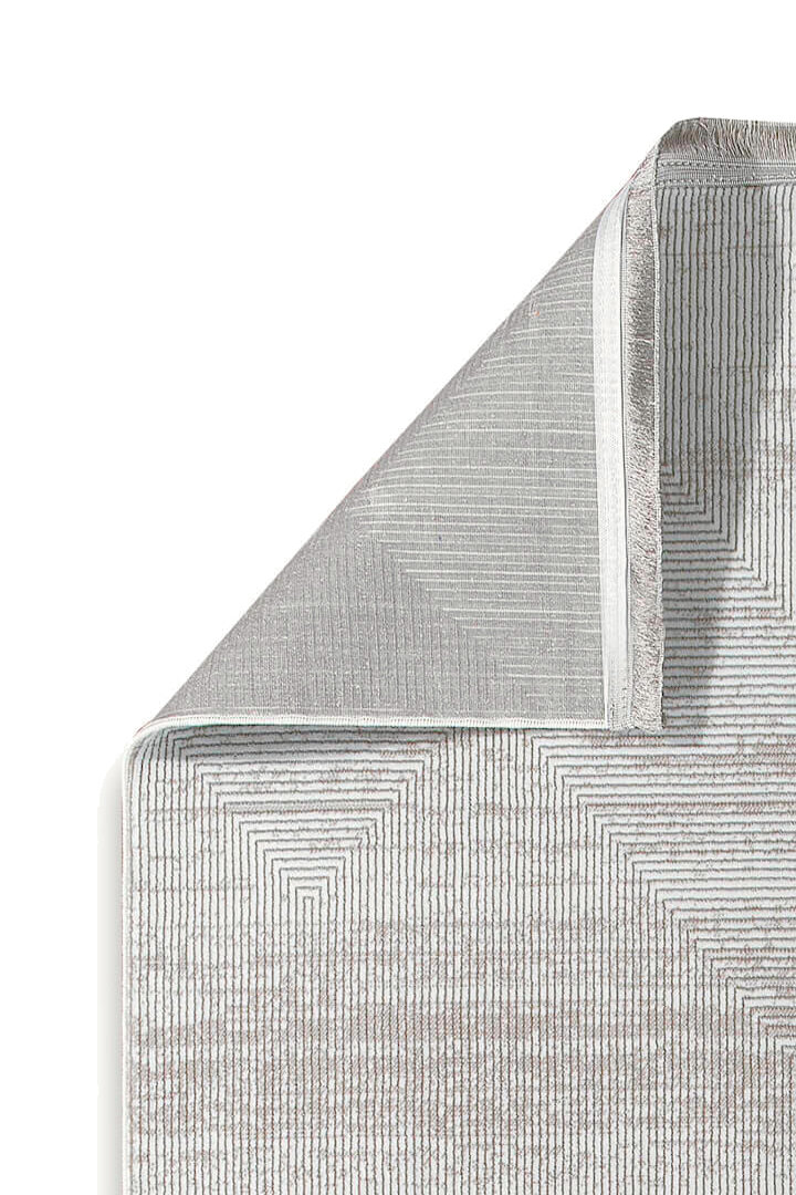 Hayal Yumuşak Kadife Doku Yıkanabilir Kaymaz Dört Mevsim Oval Halı Hy03 Gri - 4