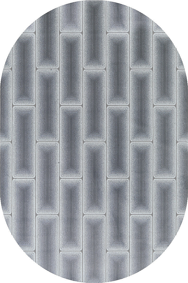 Hayal Yumuşak Kadife Doku Yıkanabilir Kaymaz Dört Mevsim Oval Halı Hy11 Gri - Frenda