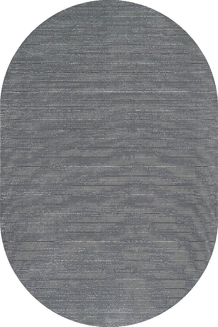 Hayal Yumuşak Kadife Doku Yıkanabilir Kaymaz Dört Mevsim Oval Halı Hy13 Gri - 1