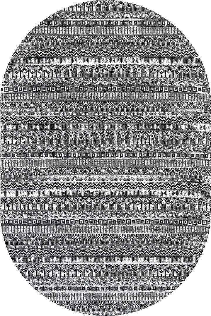 Hayal Yumuşak Kadife Doku Yıkanabilir Kaymaz Dört Mevsim Oval Halı Hy15 Gri 