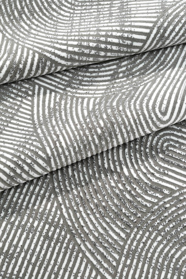 Hayal Yumuşak Kadife Doku Yıkanabilir Kaymaz Dört Mevsim Yuvarlak Halı Hy09 Gri - 5