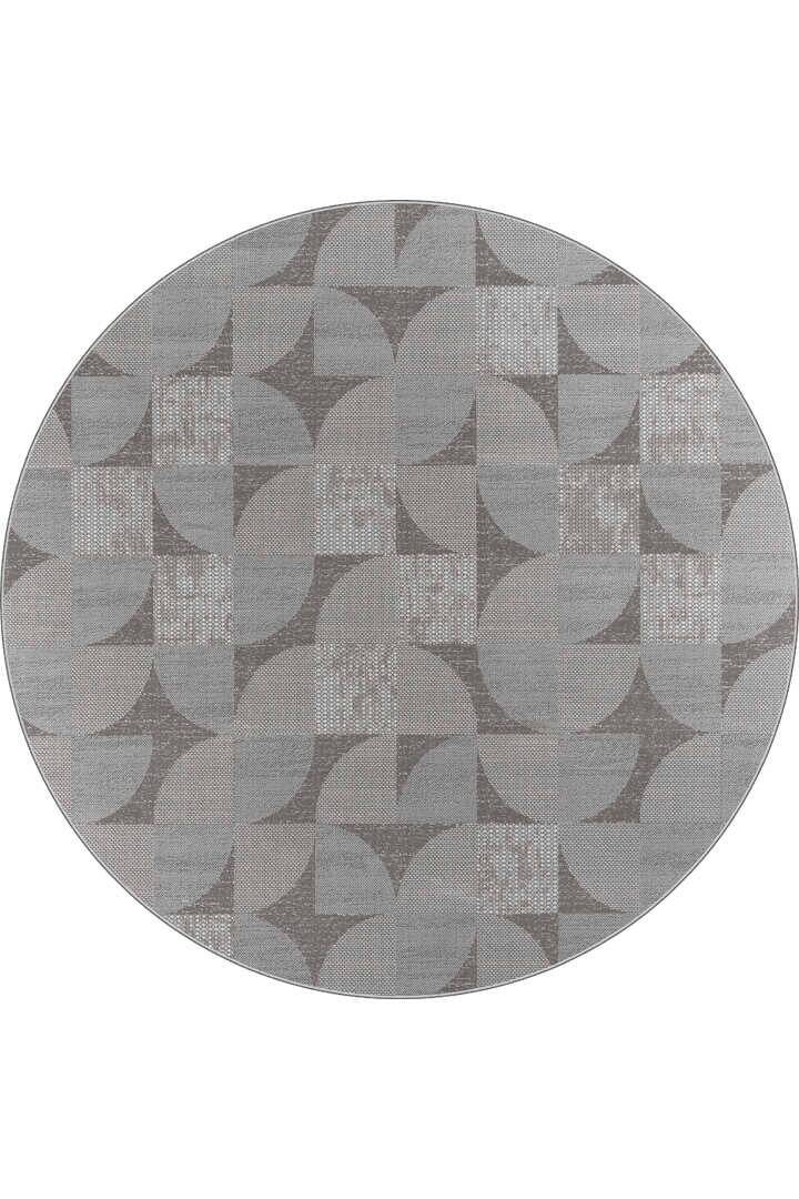 Hayal Yumuşak Kadife Doku Yıkanabilir Kaymaz Dört Mevsim Yuvarlak Halı Hy10 Gri - 1