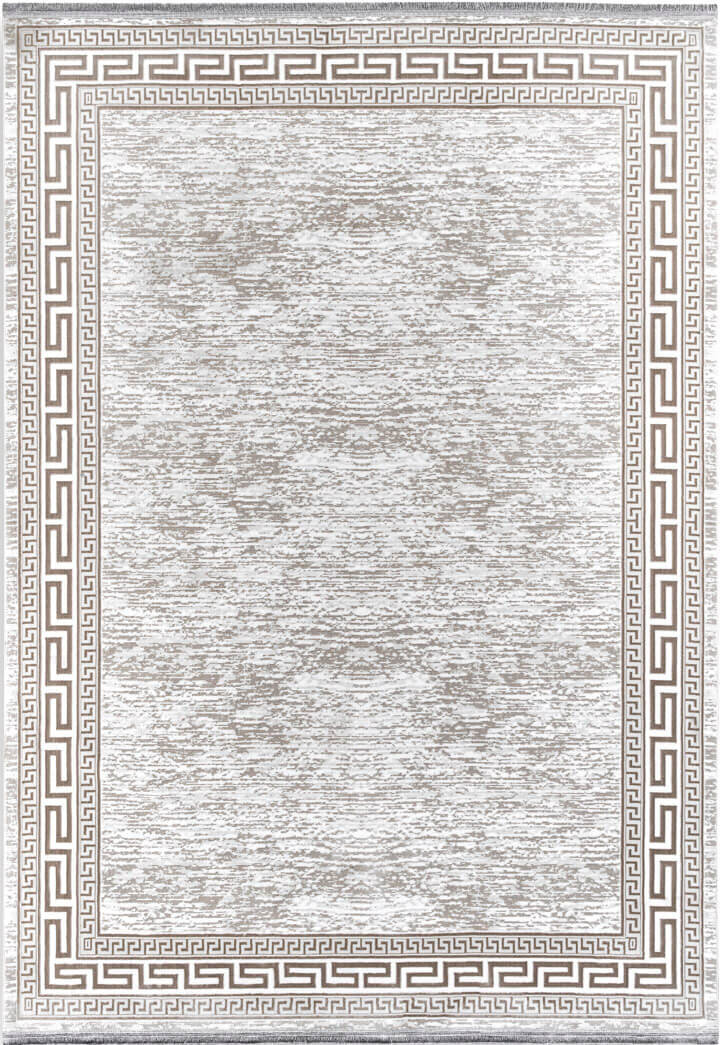 Hayal Yumuşak Kadife Dokulu Yıkanabilir Kaymaz Dört Mevsim Halı Hy01 Bej - Frenda (1)