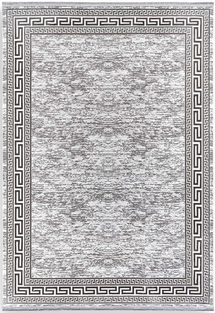 Hayal Yumuşak Kadife Dokulu Yıkanabilir Kaymaz Dört Mevsim Halı Hy01 Gri - Frenda (1)