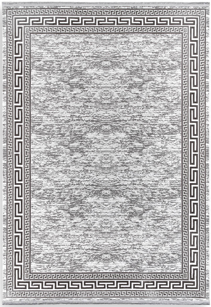 Hayal Yumuşak Kadife Dokulu Yıkanabilir Kaymaz Dört Mevsim Halı Hy01 Gri - 2