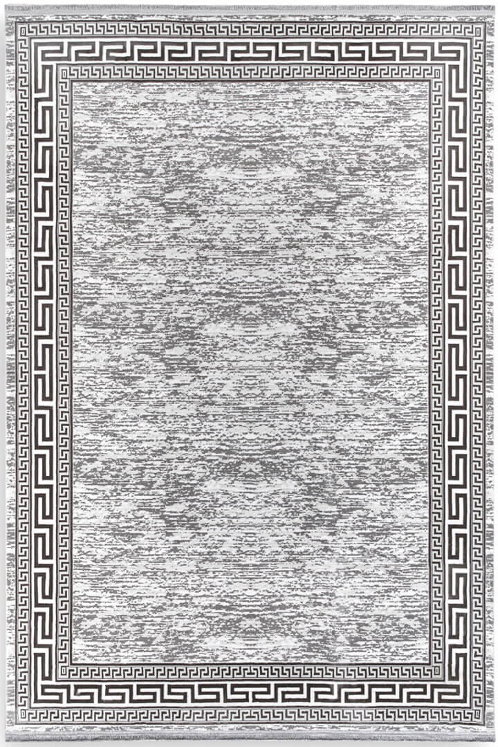 Hayal Yumuşak Kadife Dokulu Yıkanabilir Kaymaz Dört Mevsim Halı Hy01 Gri - Frenda (1)