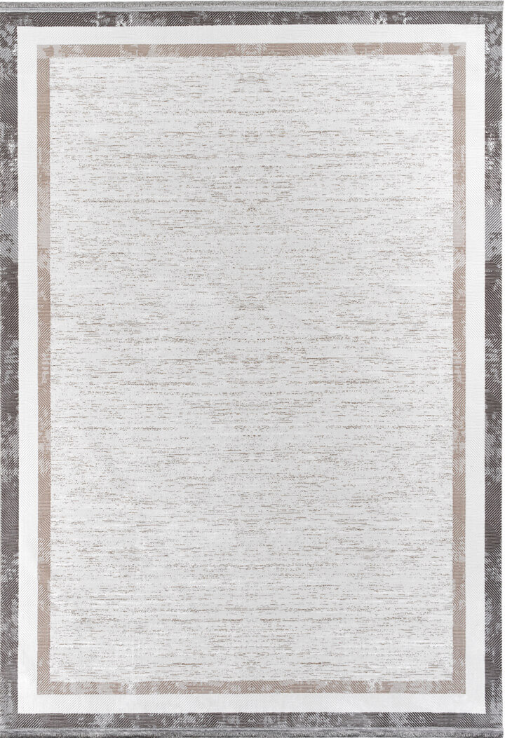 Hayal Yumuşak Kadife Dokulu Yıkanabilir Kaymaz Dört Mevsim Halı Hy02 Gri - Frenda (1)