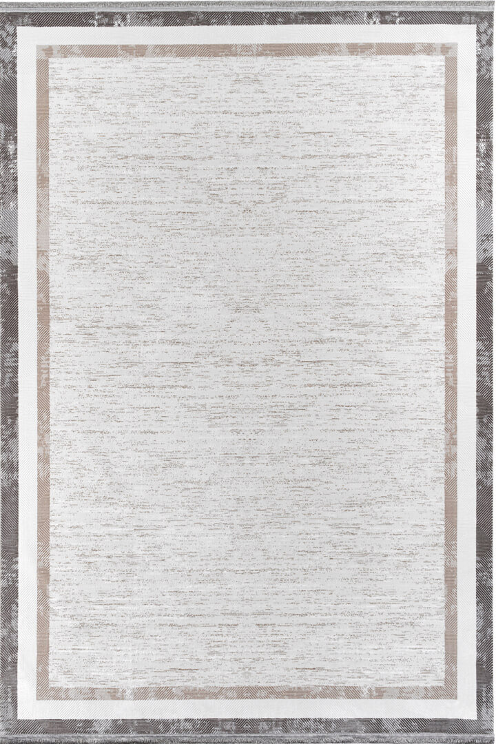 Hayal Yumuşak Kadife Dokulu Yıkanabilir Kaymaz Dört Mevsim Halı Hy02 Gri - Frenda (1)