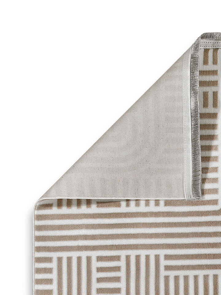 Hayal Yumuşak Kadife Dokulu Yıkanabilir Kaymaz Dört Mevsim Halı Hy08 Bej - 4