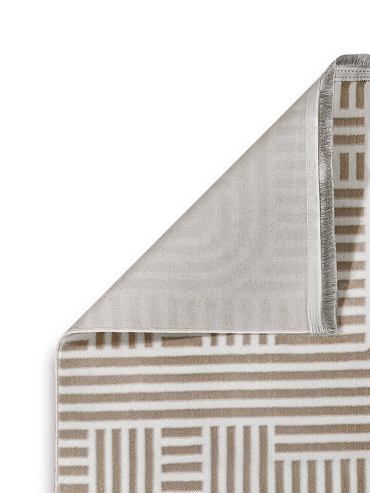 Hayal Yumuşak Kadife Dokulu Yıkanabilir Kaymaz Dört Mevsim Halı Hy08 Bej - 4