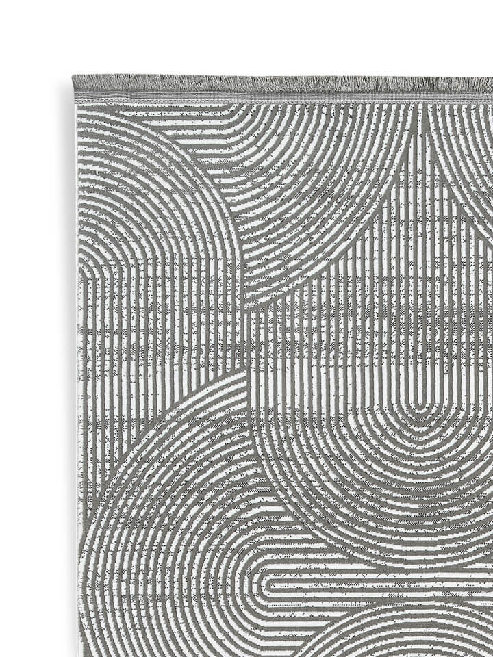 Hayal Yumuşak Kadife Dokulu Yıkanabilir Kaymaz Dört Mevsim Halı Hy09 Gri - 3