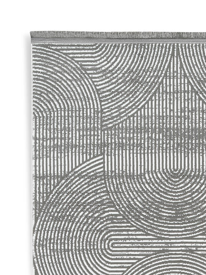 Hayal Yumuşak Kadife Dokulu Yıkanabilir Kaymaz Dört Mevsim Halı Hy09 Gri - 3