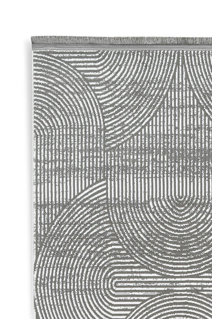 Hayal Yumuşak Kadife Dokulu Yıkanabilir Kaymaz Dört Mevsim Halı Hy09 Gri - 3