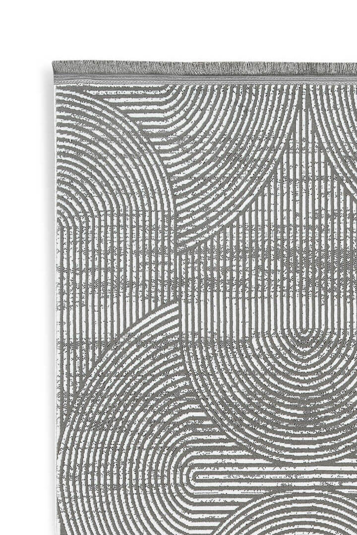 Hayal Yumuşak Kadife Dokulu Yıkanabilir Kaymaz Dört Mevsim Halı Hy09 Gri - 3