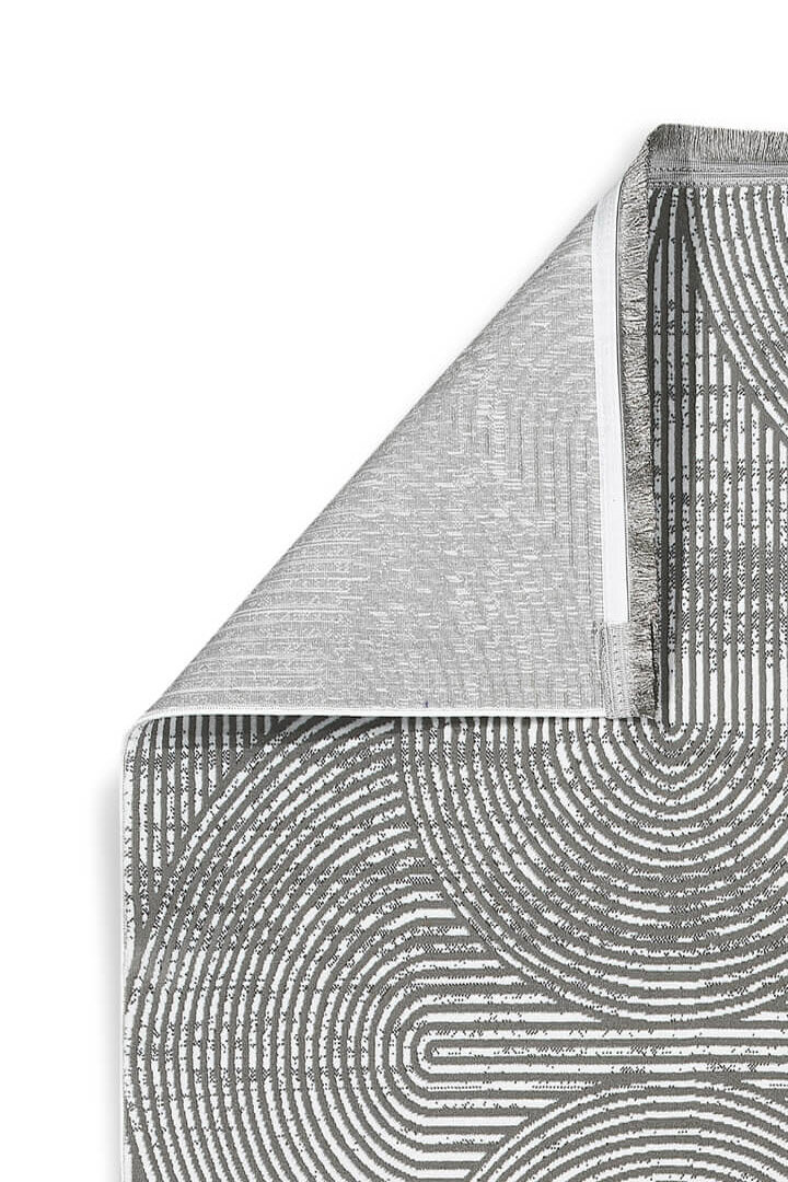 Hayal Yumuşak Kadife Dokulu Yıkanabilir Kaymaz Dört Mevsim Halı Hy09 Gri - 4