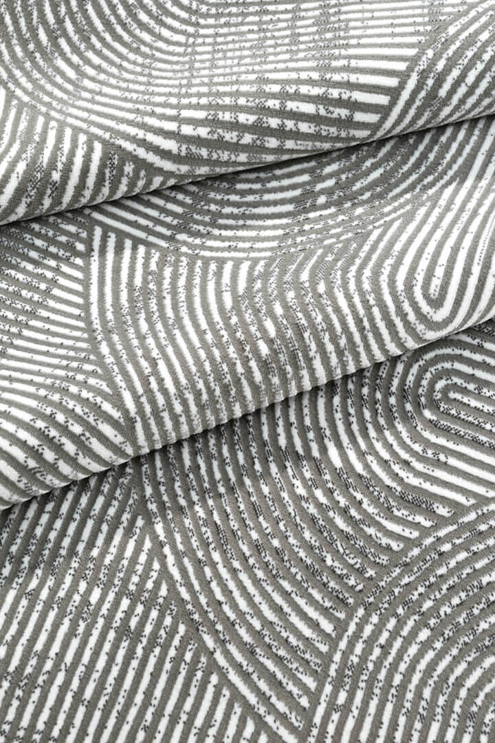 Hayal Yumuşak Kadife Dokulu Yıkanabilir Kaymaz Dört Mevsim Halı Hy09 Gri - 6