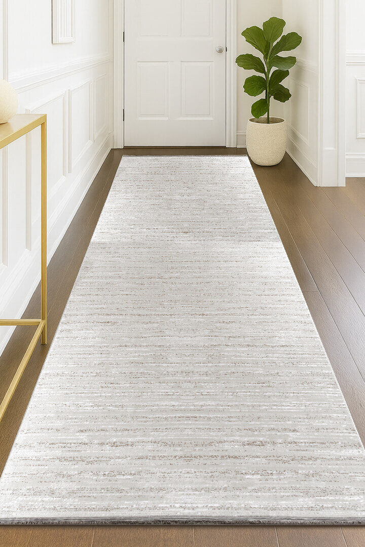 Hayal Yumuşak Kadife Dokulu Yıkanabilir Kaymaz Dört Mevsim Kişiye Özel Yolluk Halı Hy06 Kesme Bej - Kopya - Frenda