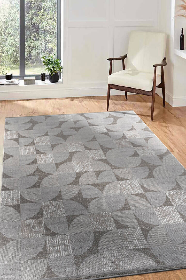 Hayal Yumuşak Kadife Dokulu Yıkanabilir Kaymaz Dört Mevsim Kişiye Özel Yolluk Halı Hy10 Kesme Gri - 2