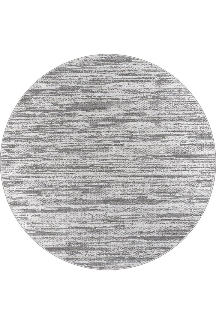 Hayal Yumuşak Kadife Dokulu Yıkanabilir Kaymaz Dört Mevsim Yuvarlak Halı Hy04 Gri - Frenda