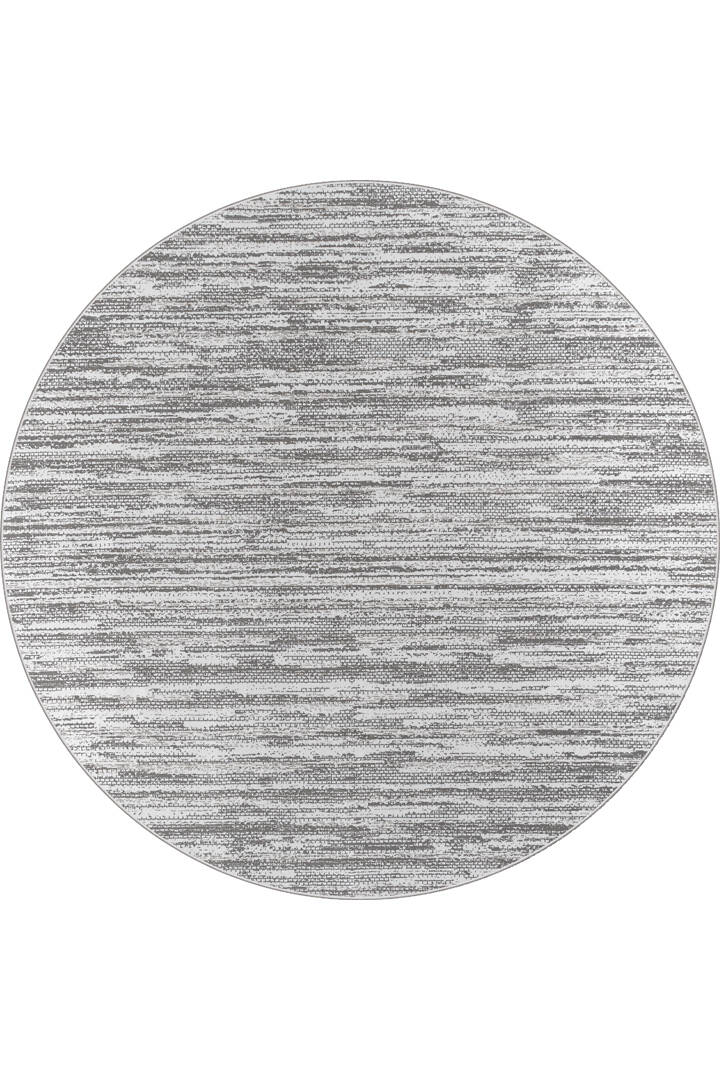 Hayal Yumuşak Kadife Dokulu Yıkanabilir Kaymaz Dört Mevsim Yuvarlak Halı Hy04 Gri - 1