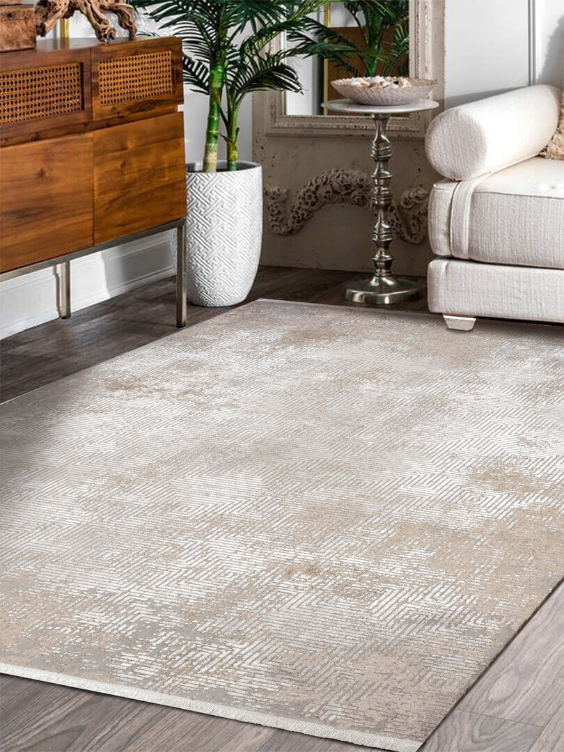 Imperial Geometrik Eskitme Halı 20443 Bej 